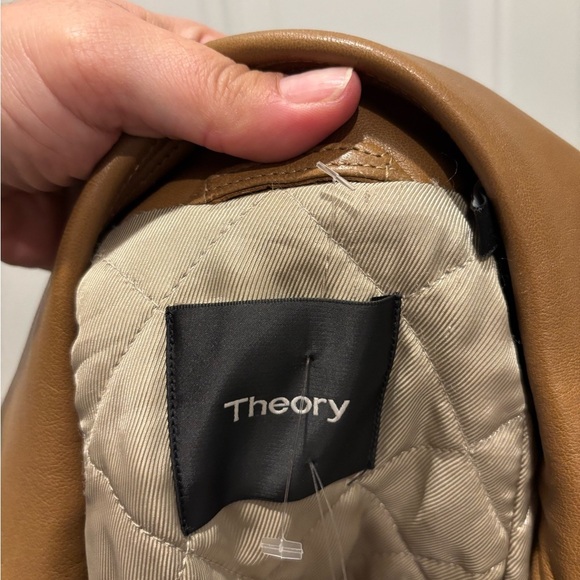 THEORY
Leather Moto Jacket In Distressed Tan - Picture 4 of 6